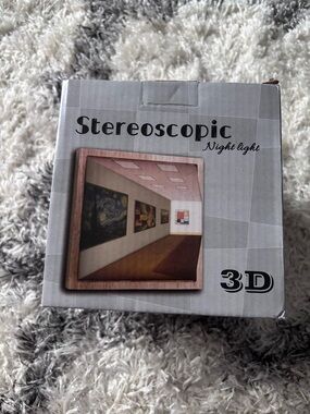 Stereoscopic 3D Night Light - Wood-Frame Art Panel